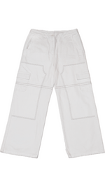 Load image into Gallery viewer, The Contrast Cargos - White (Women&#39;s Sizing)
