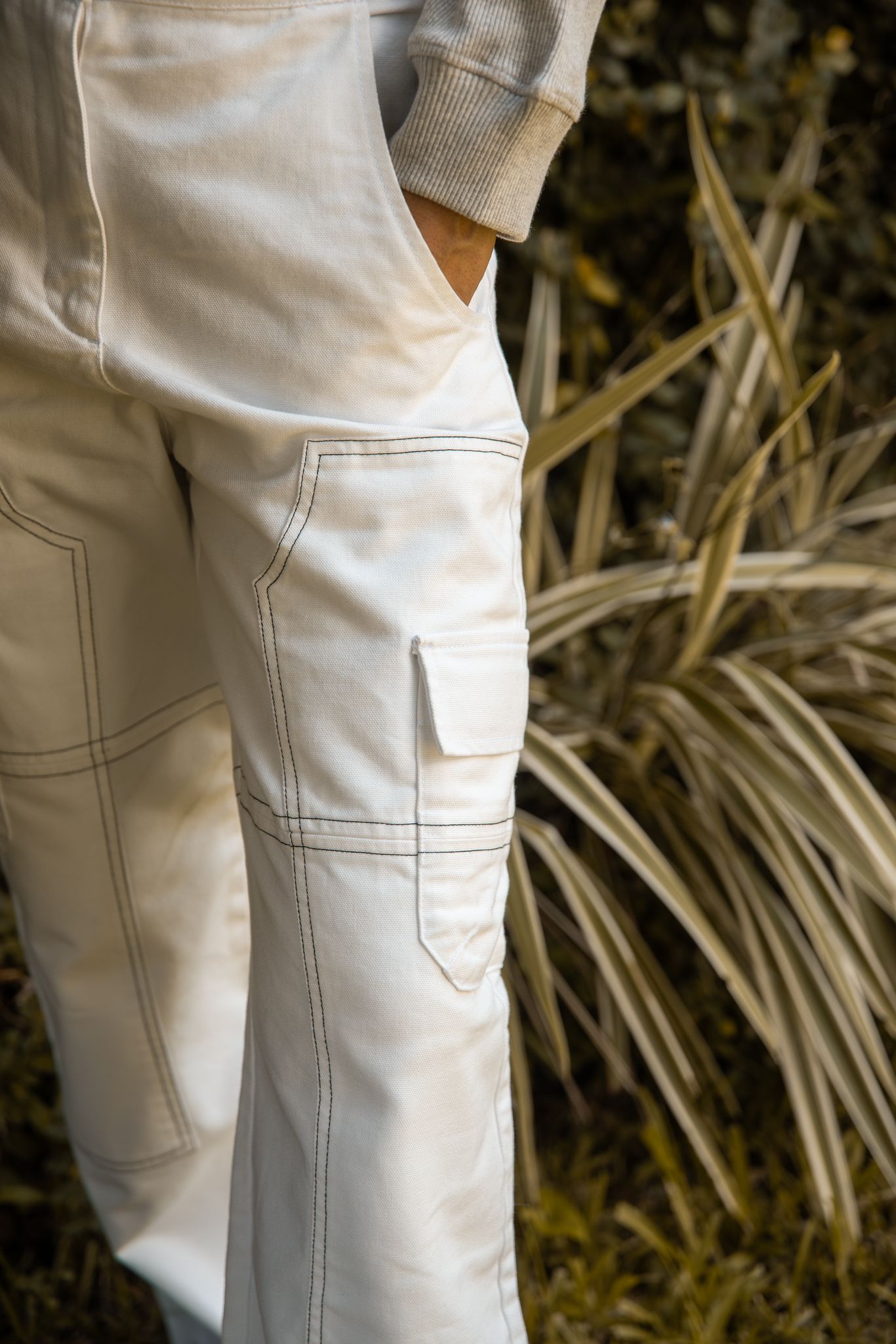 The Contrast Cargos - White (Women's Sizing)